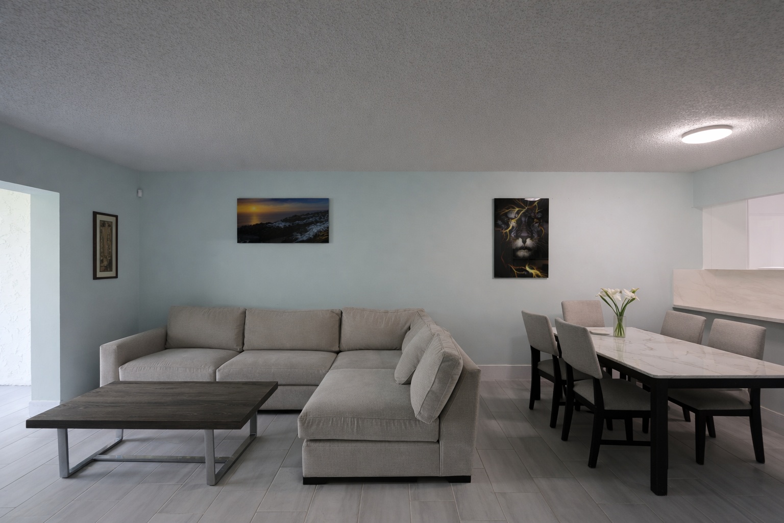 Decluttered real estate photo after AI cleanup
